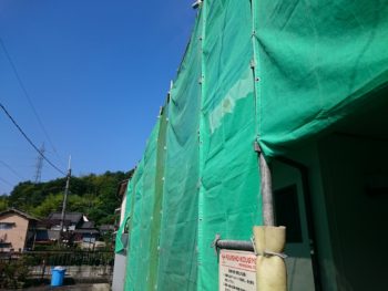仮設足場,養生シート,藤井製瓦工業