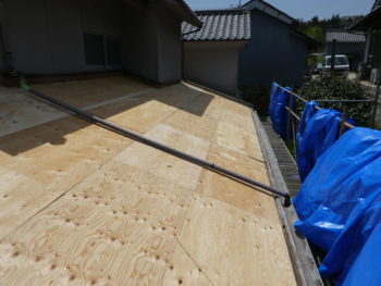 下地補強,大屋根,防水処理