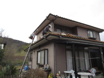 雨漏り箇所,瓦修理,隅棟