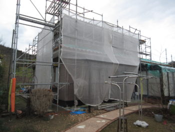 飛散防止,養生シート,仮設足場